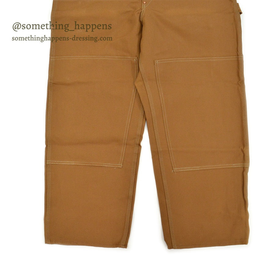1970's DEADSTOCK CARHARTT BROWN DUCK DOUBLE KNEE OVERALL ...W36/L28