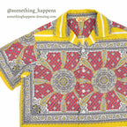 〜1960's LAGUNA ORIENTAL PATTERN S/S BOX SHIRT ... M