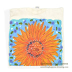 1990's ...IN COTTON SUNFLOWER ART BIG PRINT T-SHIRT ... L/XL