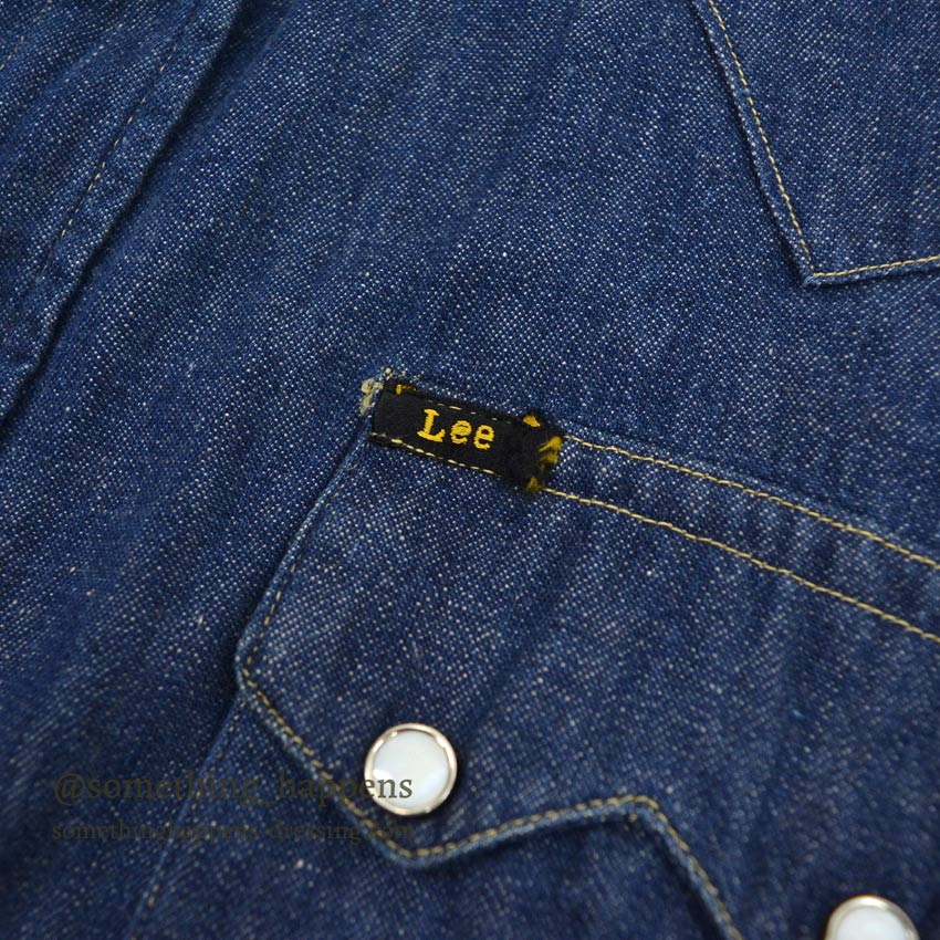 1950's Lee DENIM WESTERN SHIRT... 16 MEDIUM