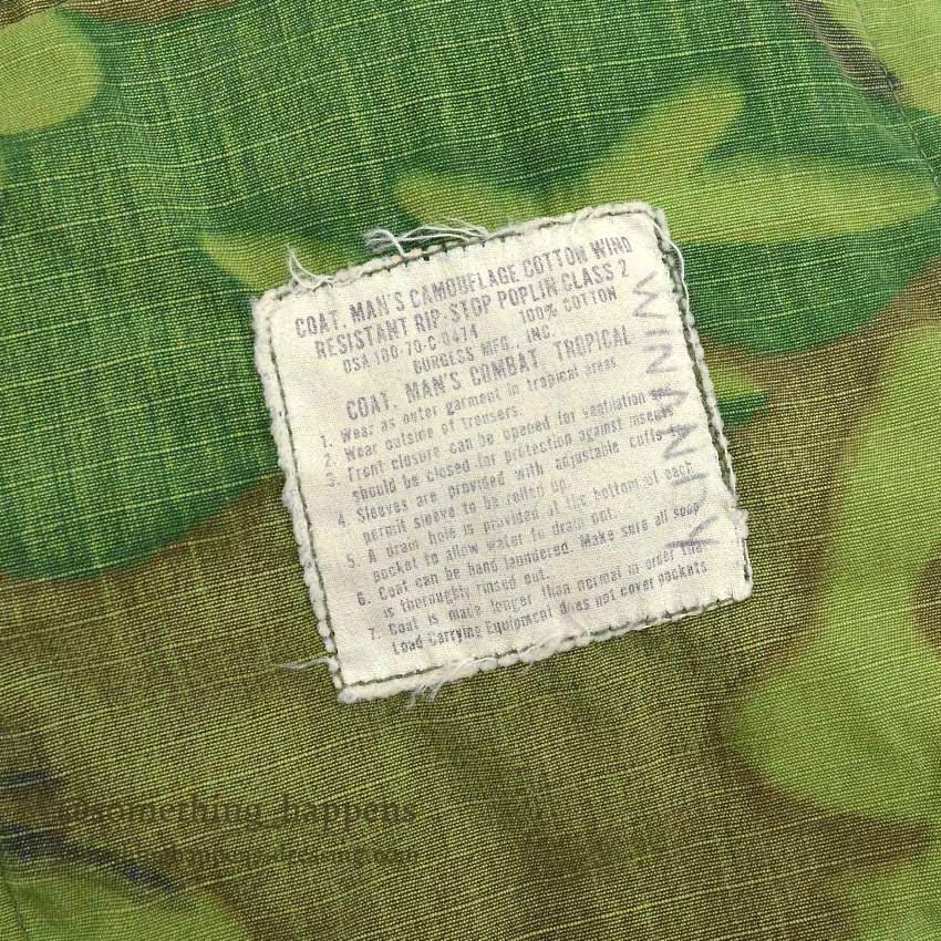 1970's USMC ERDL JUNGLE FATIGUE JACKET MIX LEAF... MR