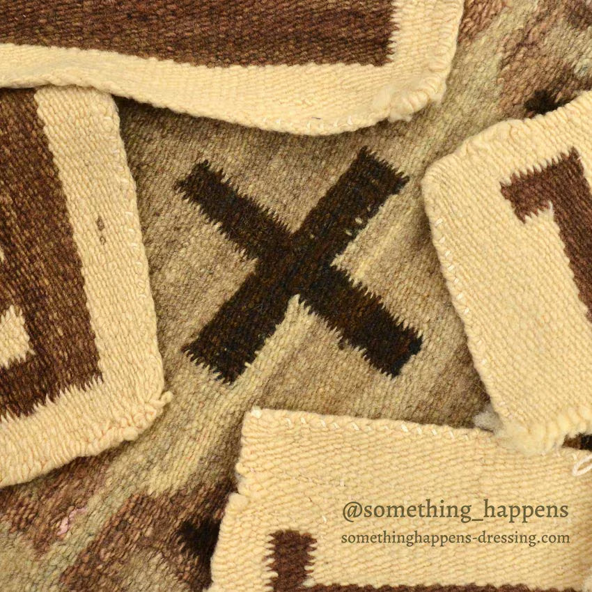 c.1920's NAVAJO RUG VALLERO STARS AND SPIDER WOMEN CROSSES ... 151cm/80cm