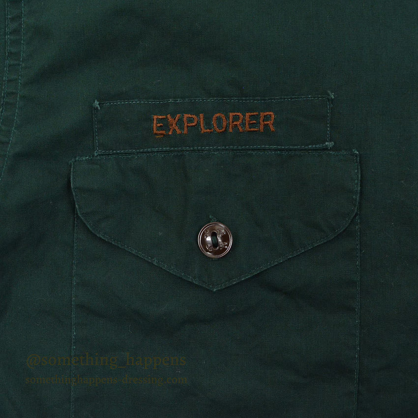 ~1960's BSA FOREST GREEN S/S COTTON OFFICIAL SHIRT... Fits like M