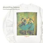 1990's STAFFORD BLAINE Edgar Degas Blue Dancers L/S T-SHIRT ... M