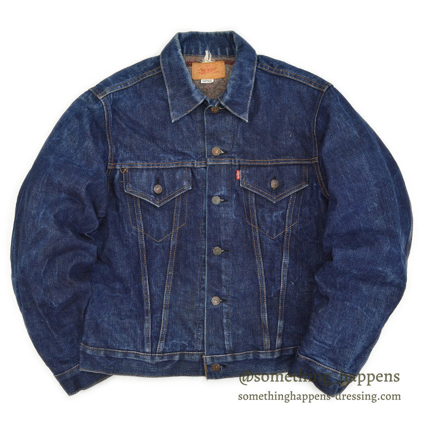 1970's Levi's 70505-0317 small-e DENIM JACKET BLANKET DARK... Fits like a 44