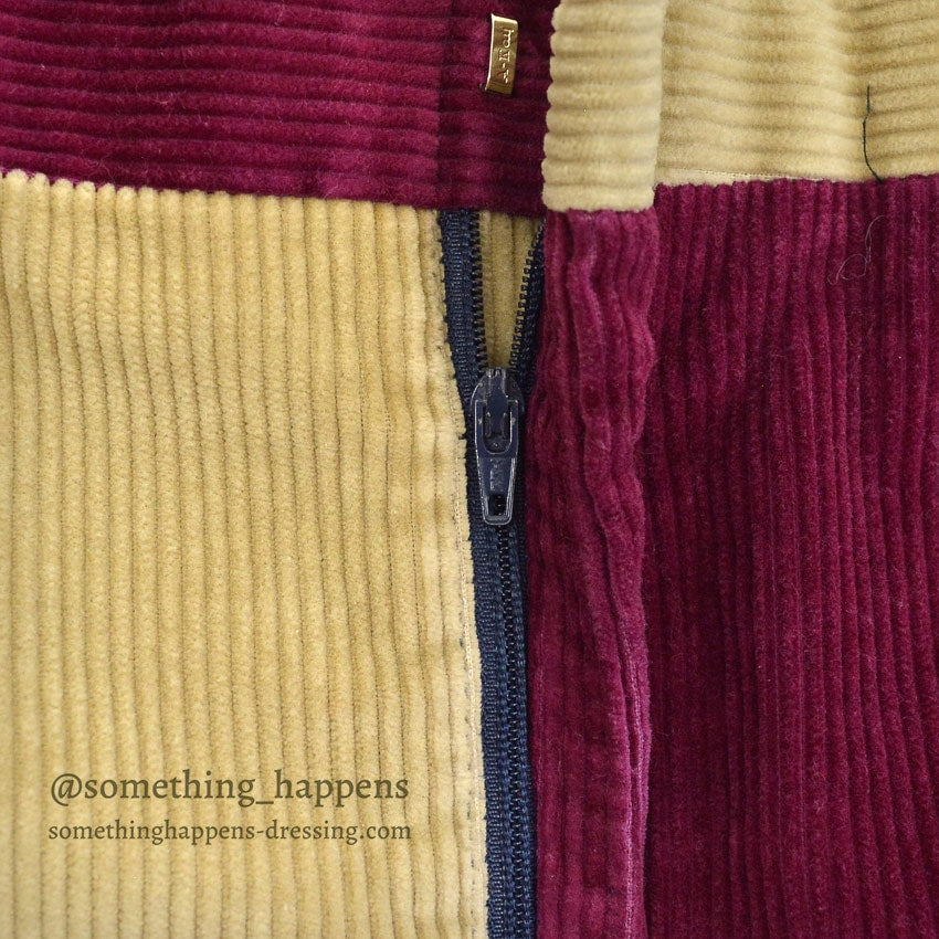 1980's HALRIN CRAZY PATTERN CORDUROY PANTS... W33/L30