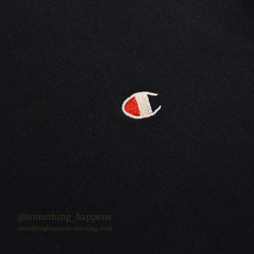 1990's CHAMPION PLAIN BLACK REVERSE WEAVE SWEAT SHIRT ... SMALL
