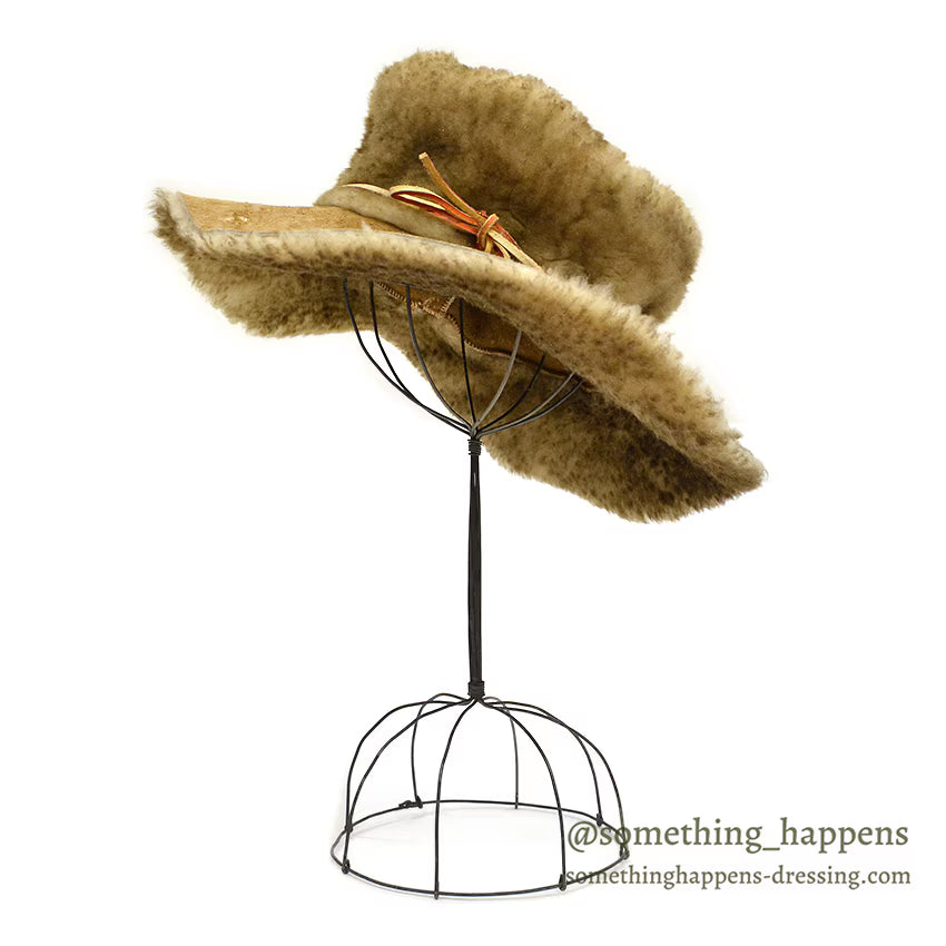 1980's~ BICK HAND MADE SHEARLING HAT MINT...L