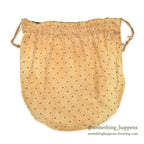 ~1920's INDIGO CALICO FABRIC BAG...