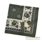 1980's DEADSTOCK BANANA REPUBLIC SAFARI & TRAVEL BANDANA GREEN...