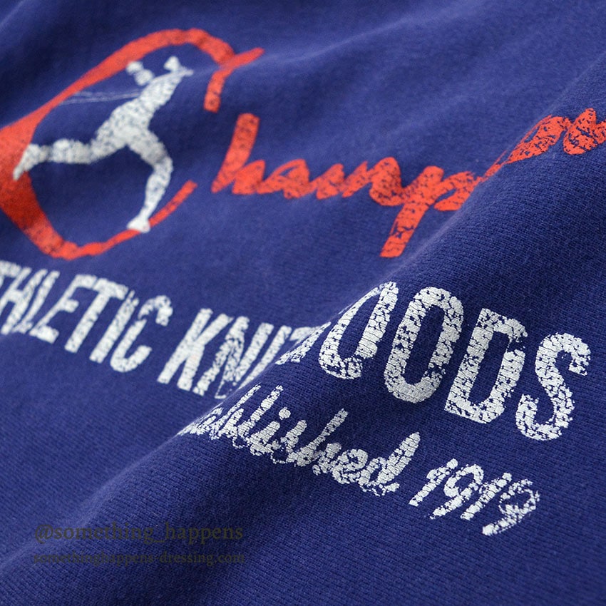 1990's CHAMPION BIG RUNNER PRINT SWEAT SHIRT WITH PATCH...XX-LARGE