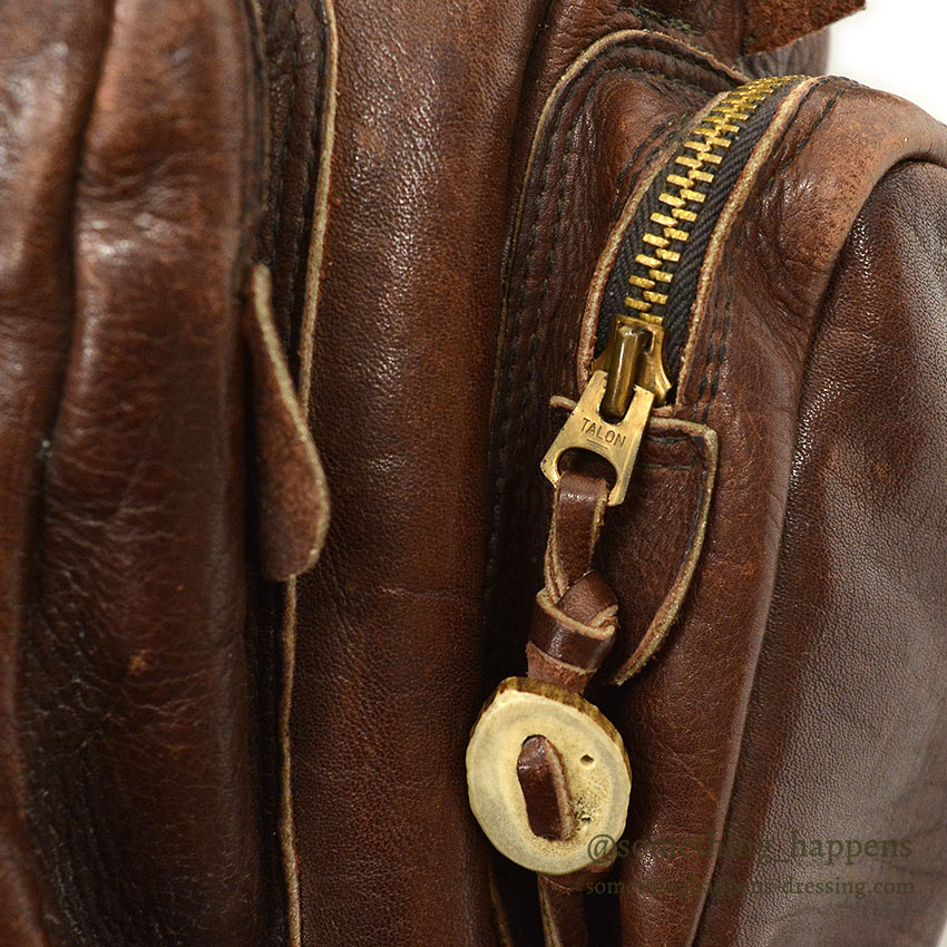 ~1970's PK DARK BROWN LEATHER BACKPACK...