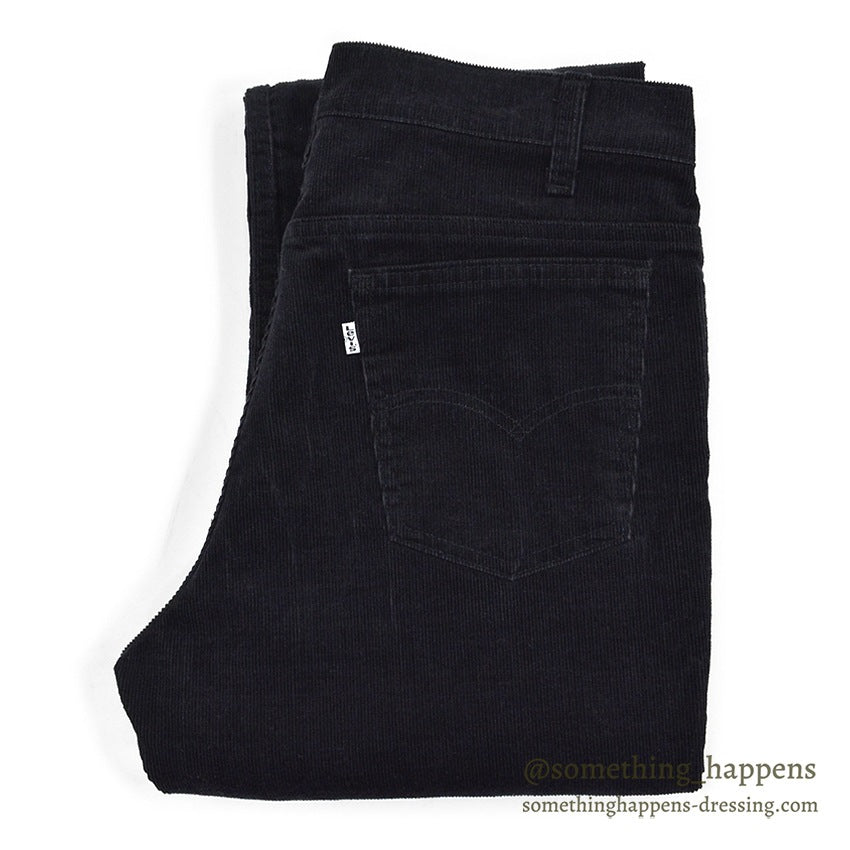 1990's Levi's 517 BOOT CUT CORDUROY PANTS BLACK MINT... W34/L34