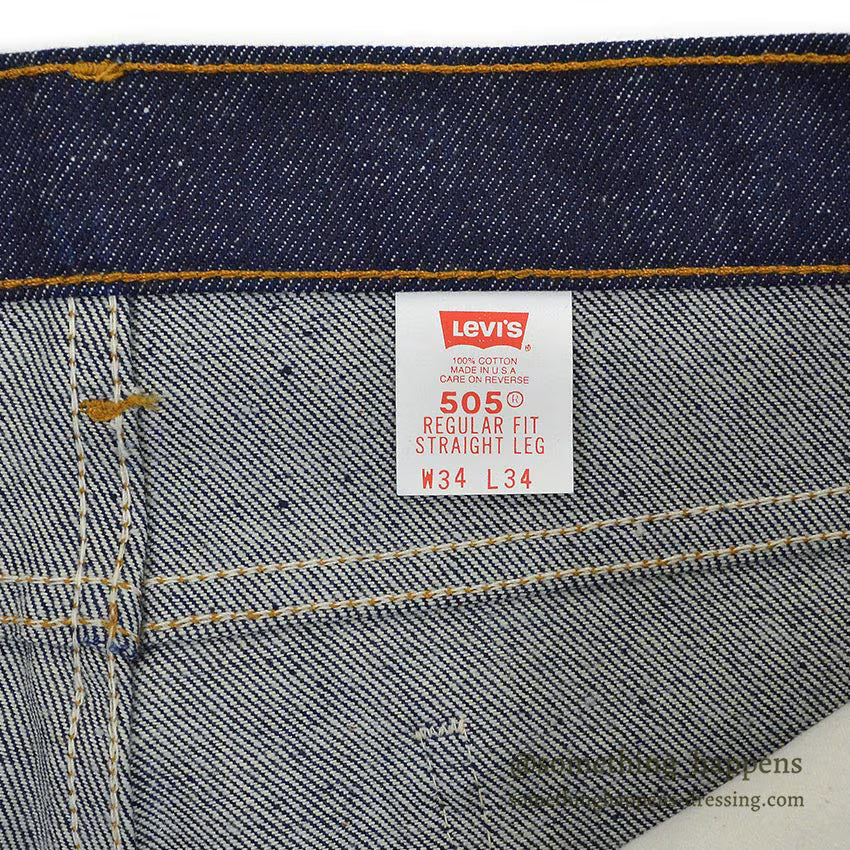 1990's DEADSTOCK Levi's 505 DENIM PANTS Made in USA... W34/L34