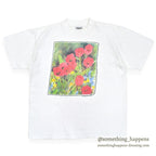 1990's ONEITA JUDY BUSWELL FLOWER ART PRINT T-SHIRT ... XL