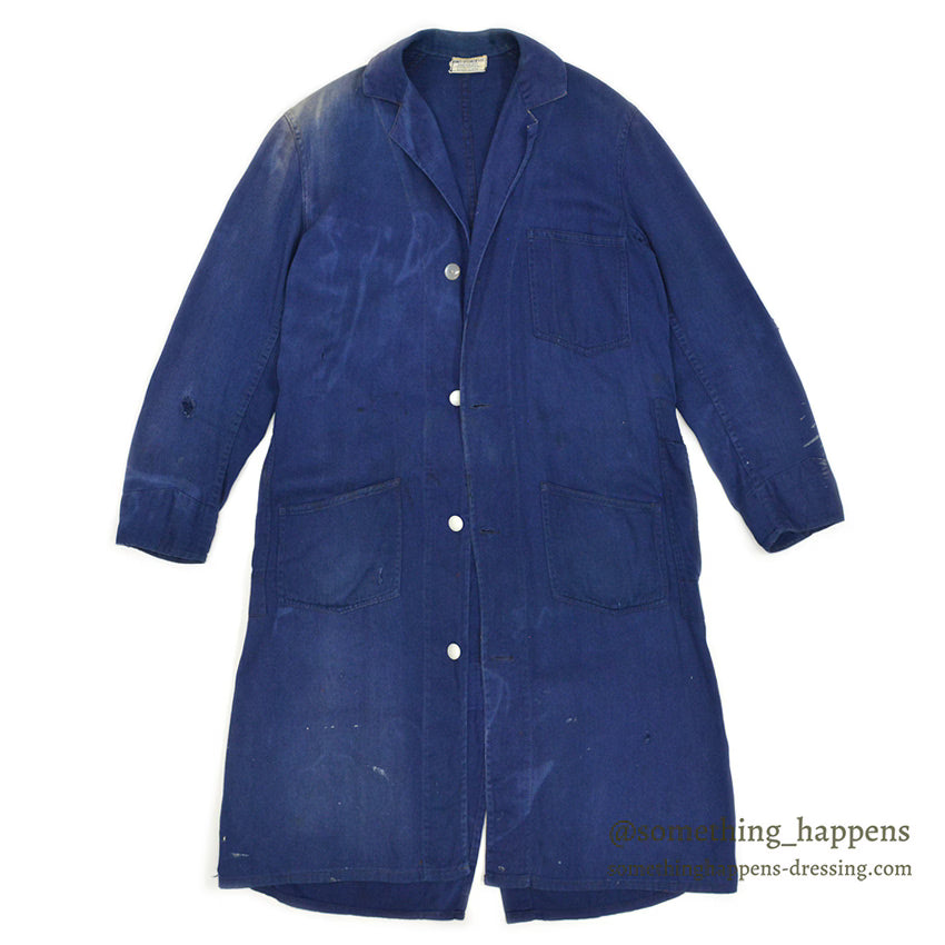 ~1940's QUINCY SPECIALTIES CO. WORK COAT CHANGE BUTTON FADED ...