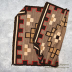 ~1930's NAVAJO RUG DOUBLE STEPPED DIAMOND ... 149cm/106cm