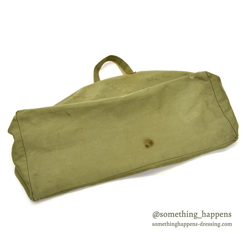 1940's WW2 HAND DRAWING SIGNATURE COTTON BAG ...
