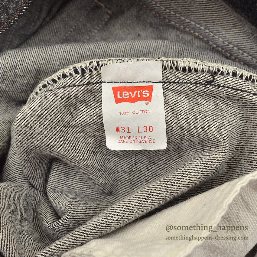 1990's DEADSTOCK Levi's 501 BLACK DENIM PANTS... W31 L30