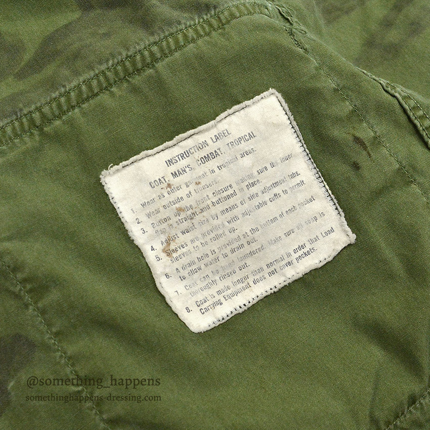 1960's USARMY HAND PAINTED LEAF CAMO JUNGLE FATIGUE JACKET...MS