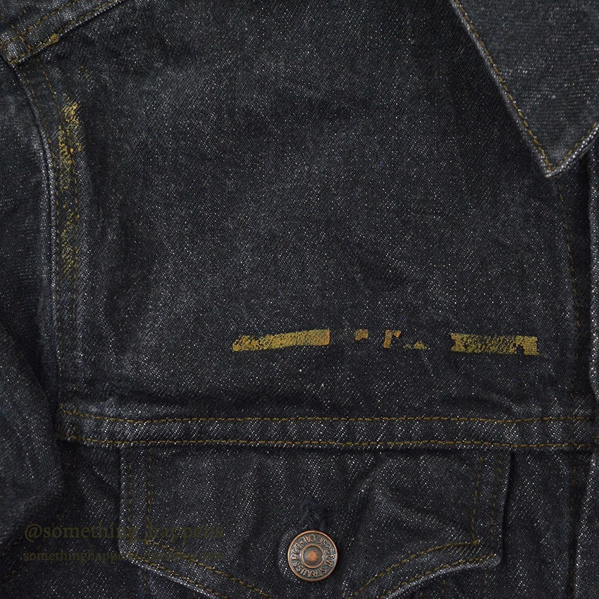 1980's Levi's 70506-0259 BLACK DENIM JACKET... 42R