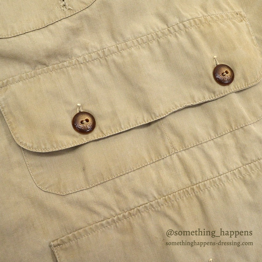 1950's LLBEAN COTTON POPLIN HUNTING VEST BIG SIZE...