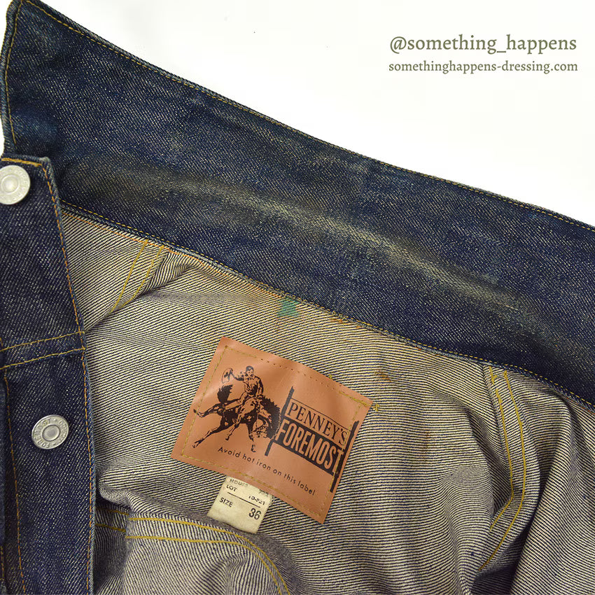 1950's PENNEY'S FOREMOST DENIM JACKET ONE WASH... 36