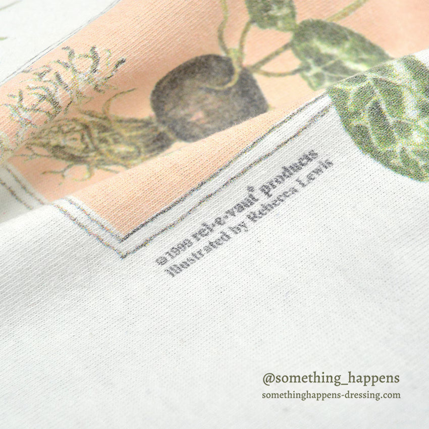 1990's REL-E-VANT PRODUCTS BOTANICAL ART PRINT T-SHIRT ... M