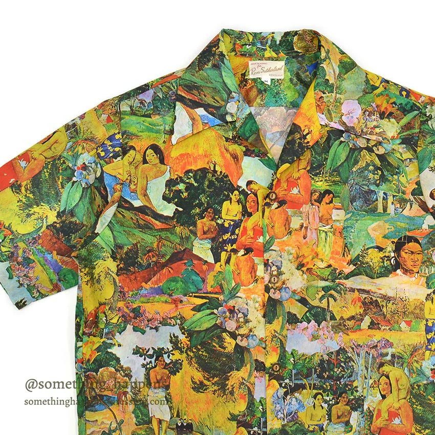 1970s~ ROSS SUTHERLAND Gauguin ART PRINT S/S SHIRT ... M