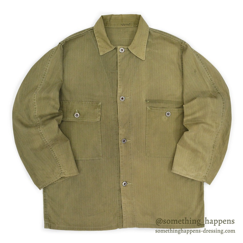 ~1940's METAL BUTTON TWO POCKETS HBT JACKET...
