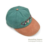 1990's~ CANADA VICTORIA FLOWER EMBROIDERY SOUVENIR CAP...
