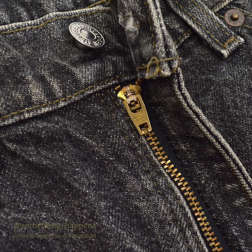 1990's Levi's 517 BLACK DENIM PANTS...W33/L29