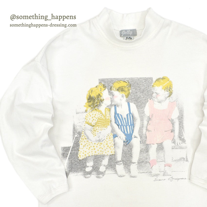 1990's JOLLY PHOTOGRAPH PRINT L/S T-SHIRT...
