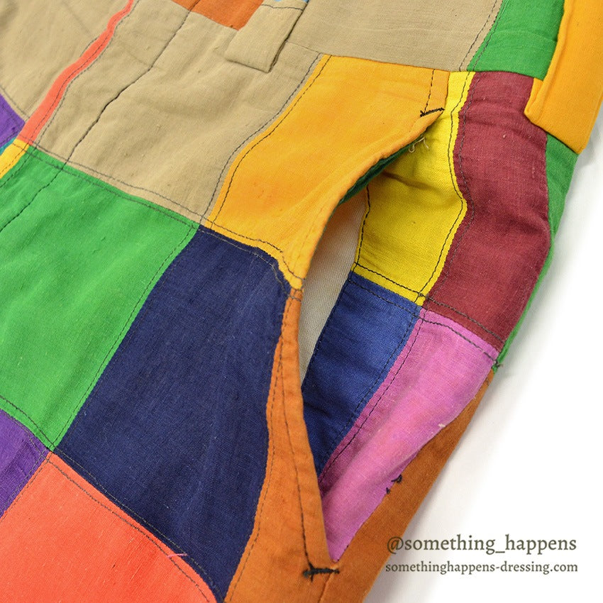 1970's DARIEN SPORT SHOP INDIA MADRAS CRAZY PATCHWORK PANTS... W34/L29