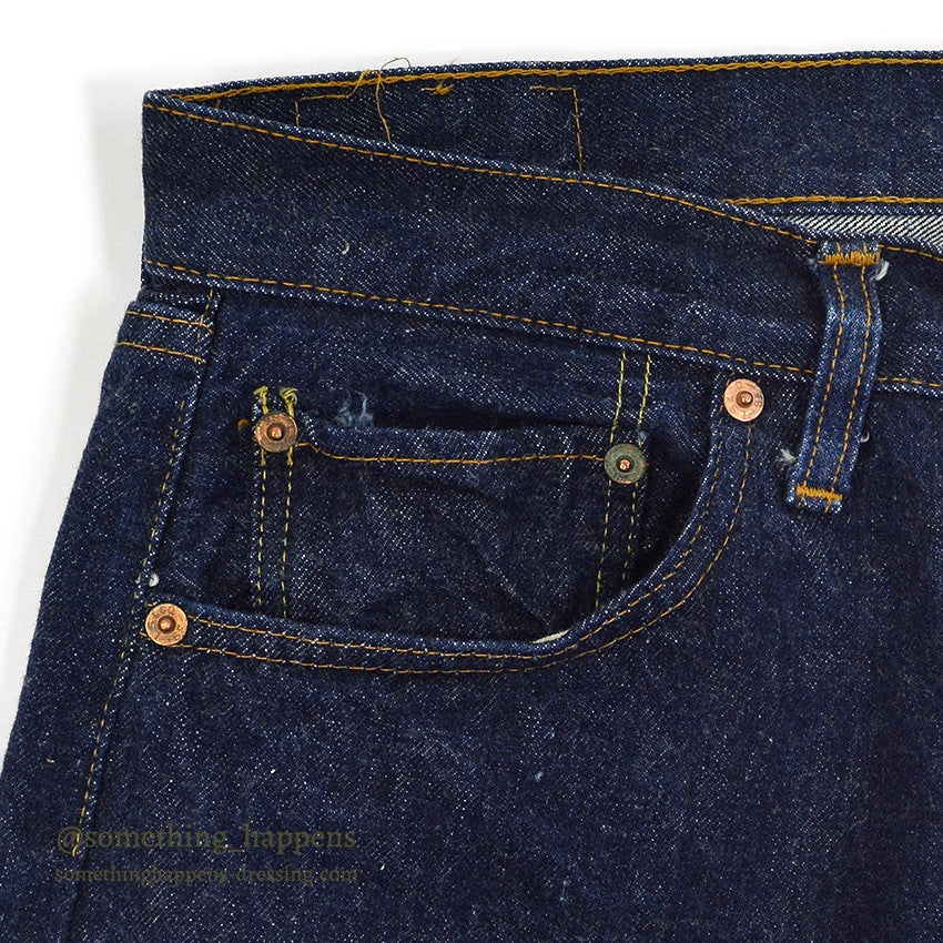 1970's Levi's 501 66 early period DENIM PANTS DARK... W32/L27