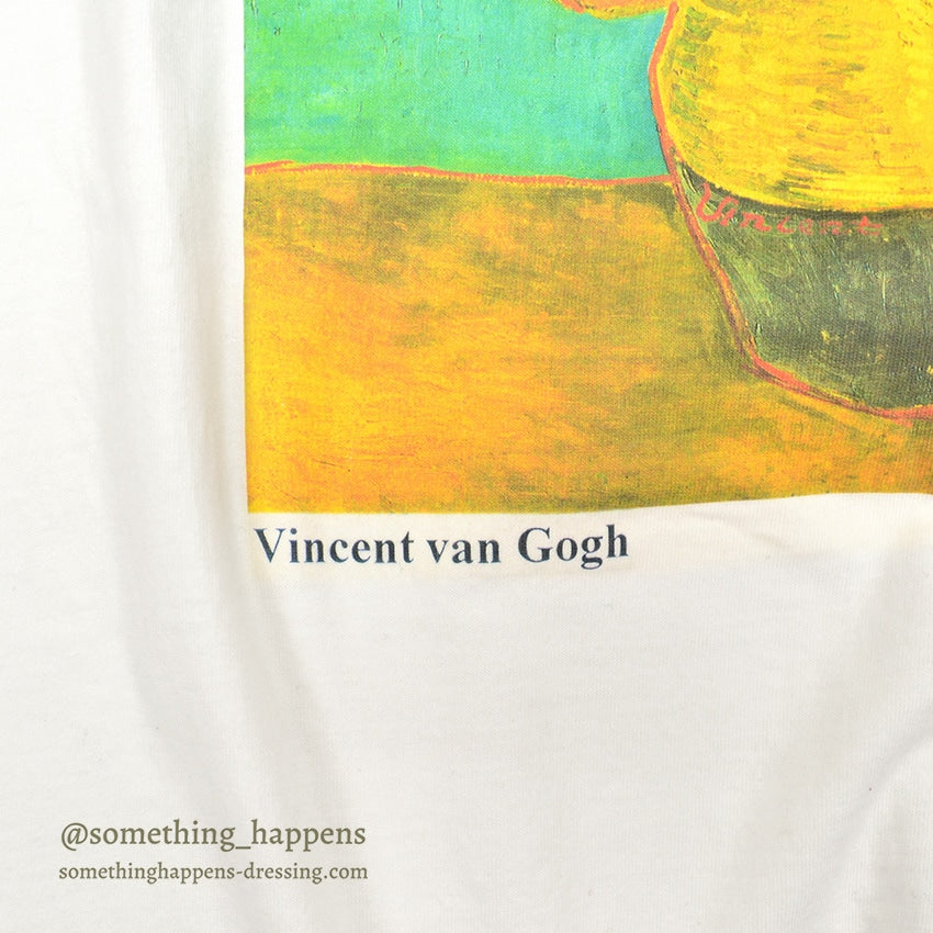 1990s HANES Van Gogh Sunflowers Art Print T-Shirt... XL
