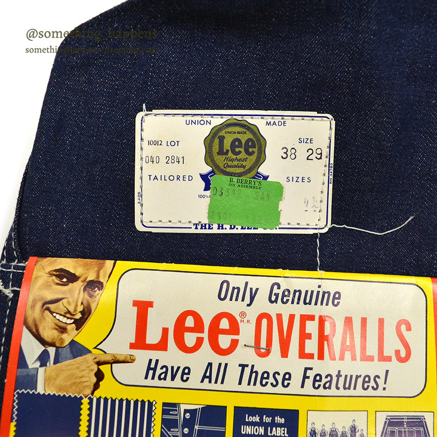 1970's DEADSTOCK Lee JELT DENIM OVERALL... W38/L29