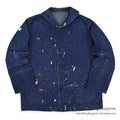 1940's USNAVY WWII SHAWL COLLAR DENIM JACKET PAINTED...