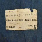 1910's USARMY WW1 ERA BLUE DENIM BARRACKS BAG PATCH...