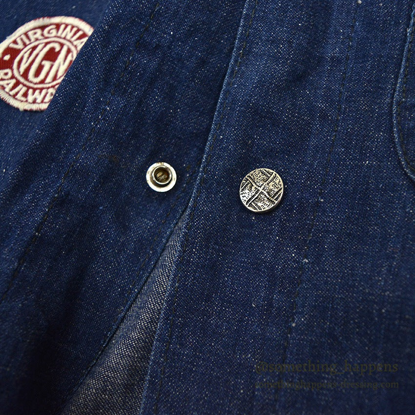 1950's DUBBLEWARE MEMORIAL RAILROAD DENIM COVERALL...