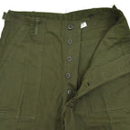 1960's DEADSTOCK USARMY TROUSERS, MEN'S, COTTON SATEEN OG107 ... MEDIUM