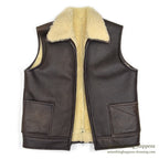 1970's~ THE SHEEP SHACK MOUTON SHEARLING VEST...