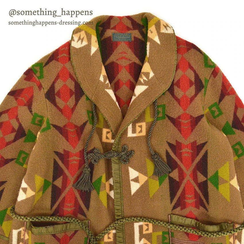 1920's PENDLETON INDIAN BLANKET COAT CHIEF BROWN ...