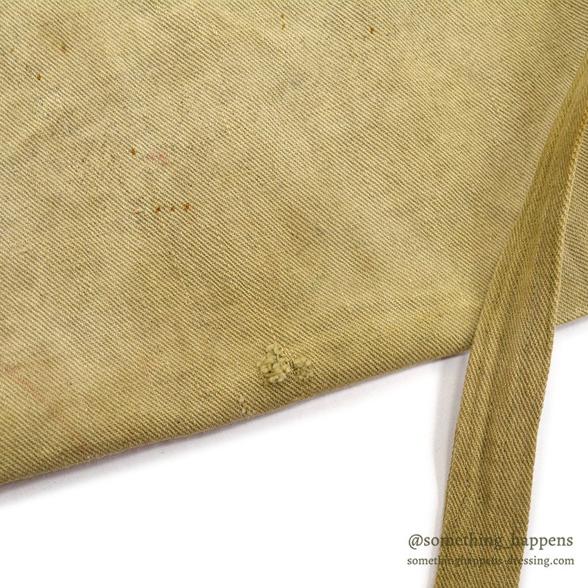 ~1940's AMERICAN RED CROSS BROWN COTTON TWILL APRON DITTY BAG...