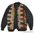 1990's~ LEATHER & KILIM PRODUCT BY SAO WOOL CARDIGAN...