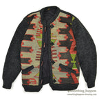 1990's~ LEATHER & KILIM PRODUCT BY SAO WOOL CARDIGAN...