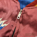 1950s JAPAN SOUVENIR JACKET (Sukajan) - Tiger/Eagle/Torii Gate design, Mitsuwa zipper...
