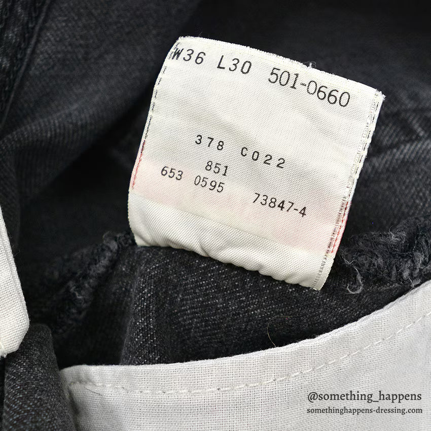 Levi's 501 BLACK DENIM PANTS FADED... W36/L30