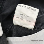 Levi's 501 BLACK DENIM PANTS FADED... W36/L30