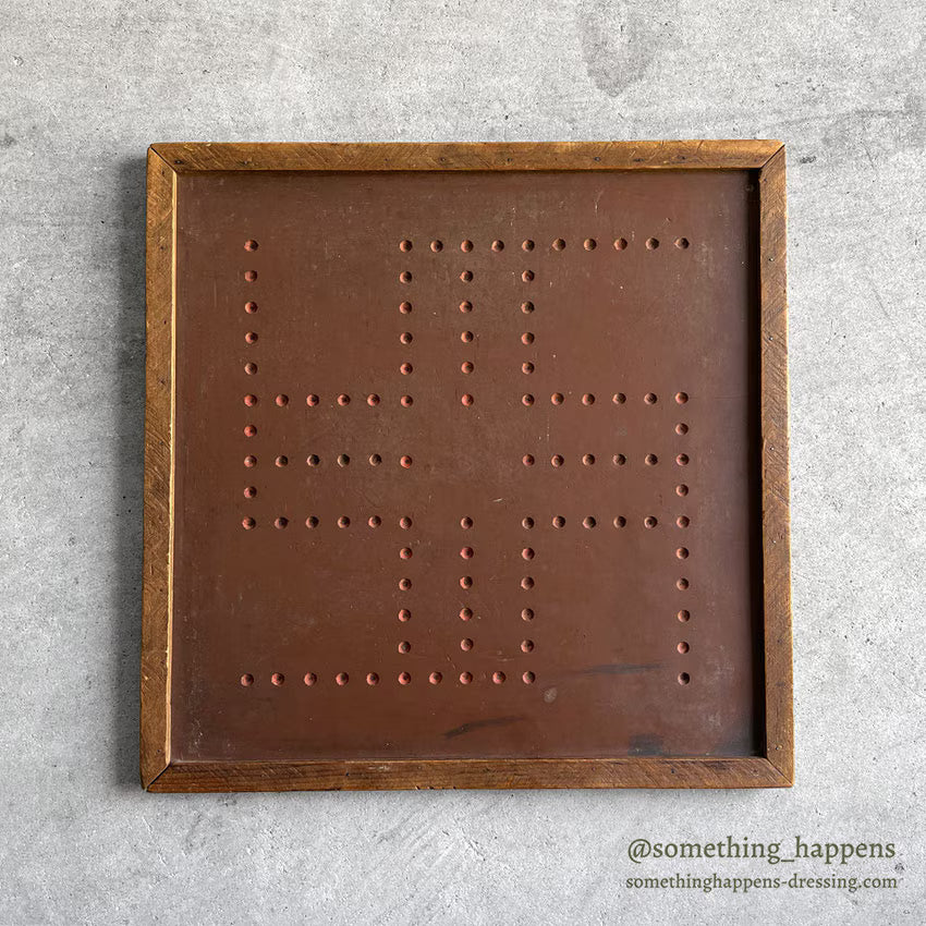 ANTIQUE SWASTIKA PRIMITIVE FOLK ART WOOD BOARD ... 52cm/52cm